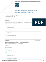 SAP Certified Application Associate - SAP S/4HANA Production Planning and Manufacturing - Full