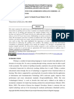 Ict Based Intervention For Addressing Spelling Errors: An Action Research Study