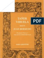 GRIFFITHS, John - Tañer Vihuela Según Juan Bermudo (2003)