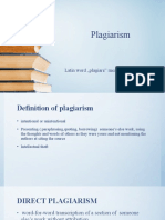 Plagiarism: Latin Word Plagiare" Means To Kidnap"