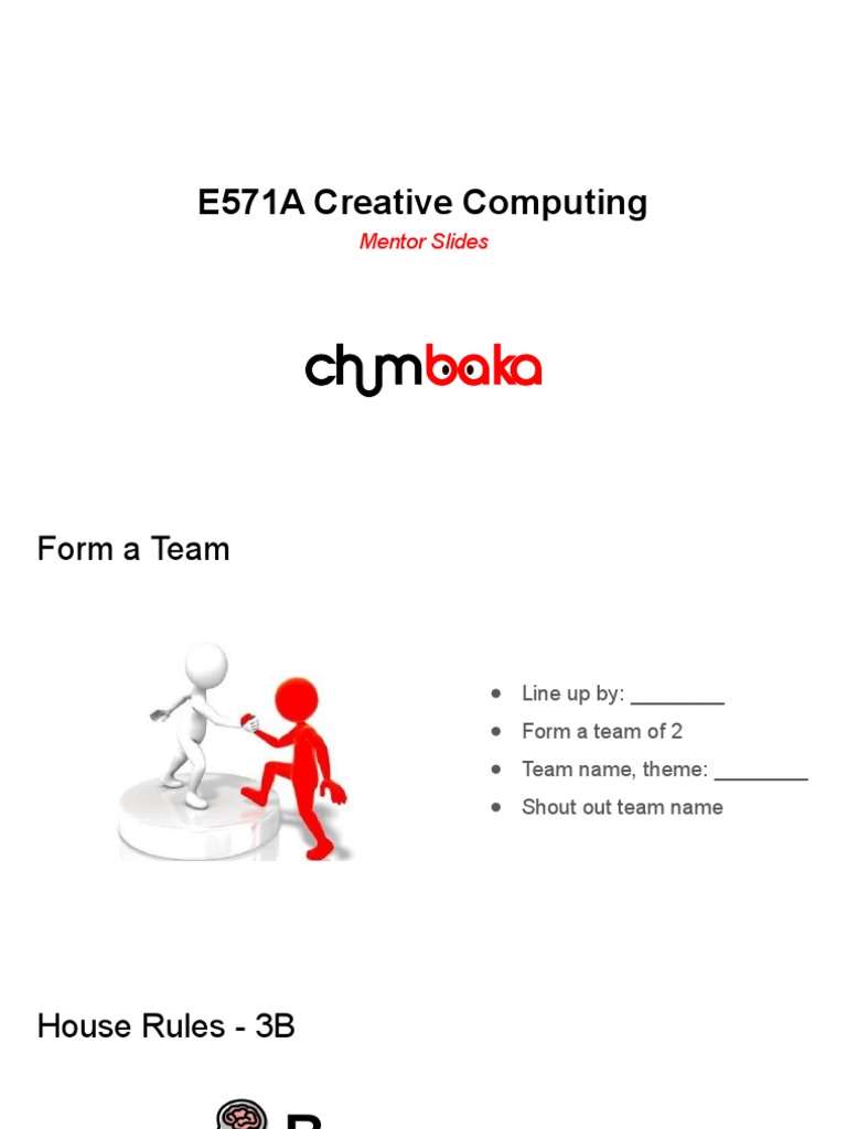 E571A Creative Computing Mentor Guide | PDF | Scratch (Programming ...