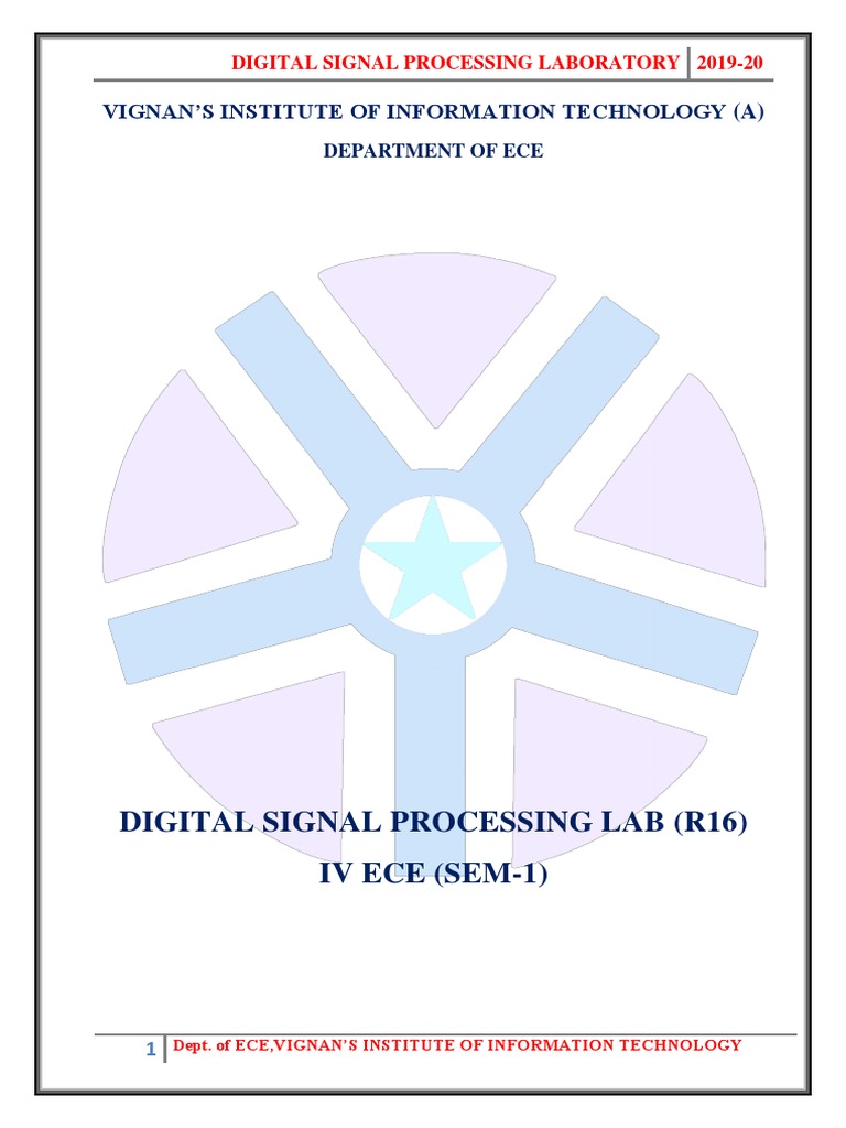 DSP Lab Manual Upto 3 Cycles PDF | PDF | Discrete Time And Continuous ...