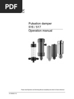 Pulsation Damper 516 / 517 Operation Manual