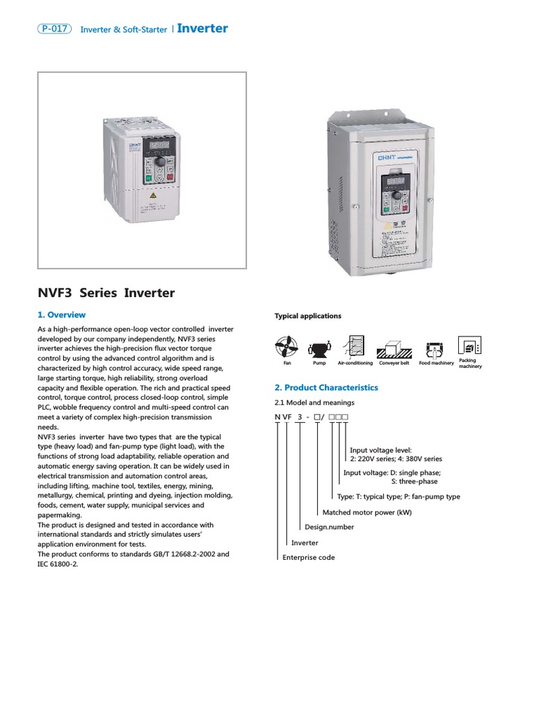 Inversor nvf3 Chint PDF | PDF | Power Inverter | Power Supply