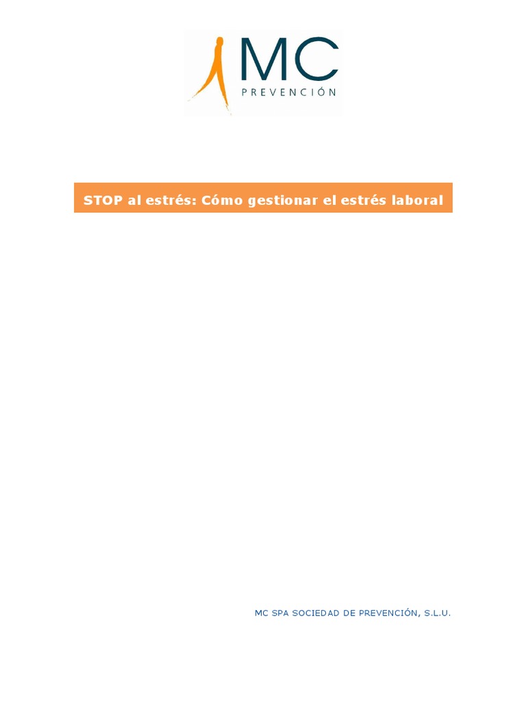 Gestión del Estrés Laboral Efectiva | PDF | Estrés (biología) | Autoestima