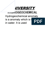Hydrogeochemical: University