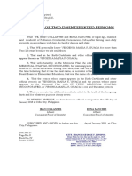 affidavit of two disinterested guaca