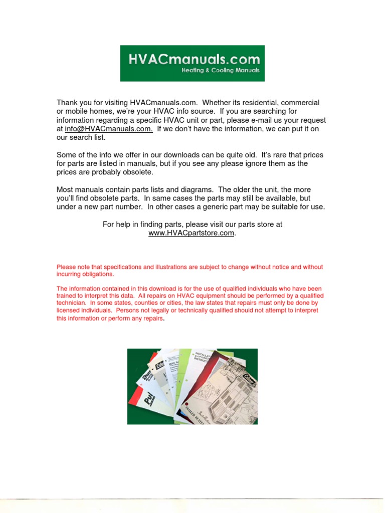Coleman Presidential III 7900 Series PDF Furnace Duct (Flow)