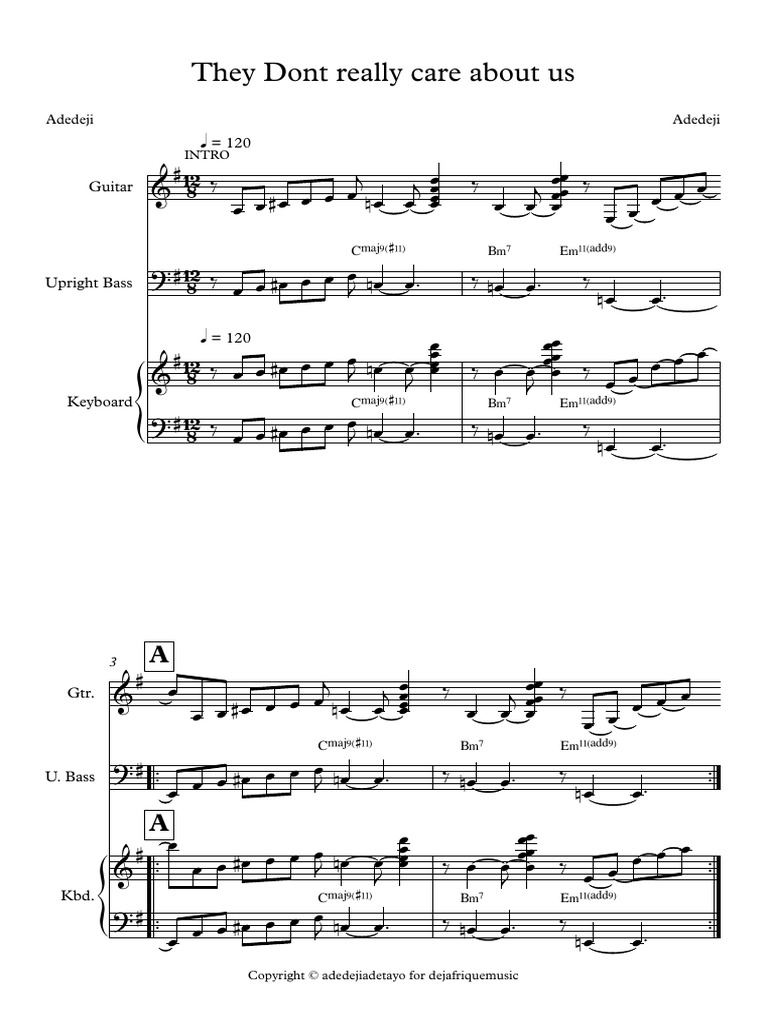 They Dont Really Care About Us - Full Score | PDF