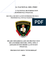 Silabo Desarrollado de Proteccion Del Nino Nina y Adolescente Aplicado A La Funcion Policial 2020 - 89 - 0