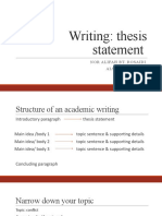 Writing Thesis Statements Effectively