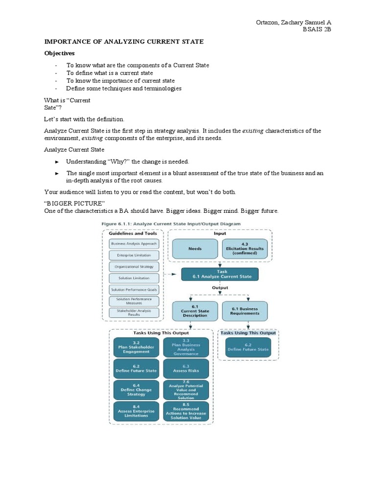 Importance of Analyzing Current State Objectives | PDF | Top Down And ...