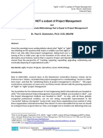 Apr2019 Giammalvo Agile Is Not A Subset of Project Management PDF
