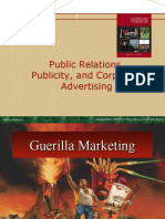 Public Relations, Publicity, and Corporate Advertising