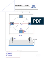 Tata Projects Limited: Typ. Plan & Section For Tank Foundation (Type 2) : 4 Leg Support System (With Single Bolt)