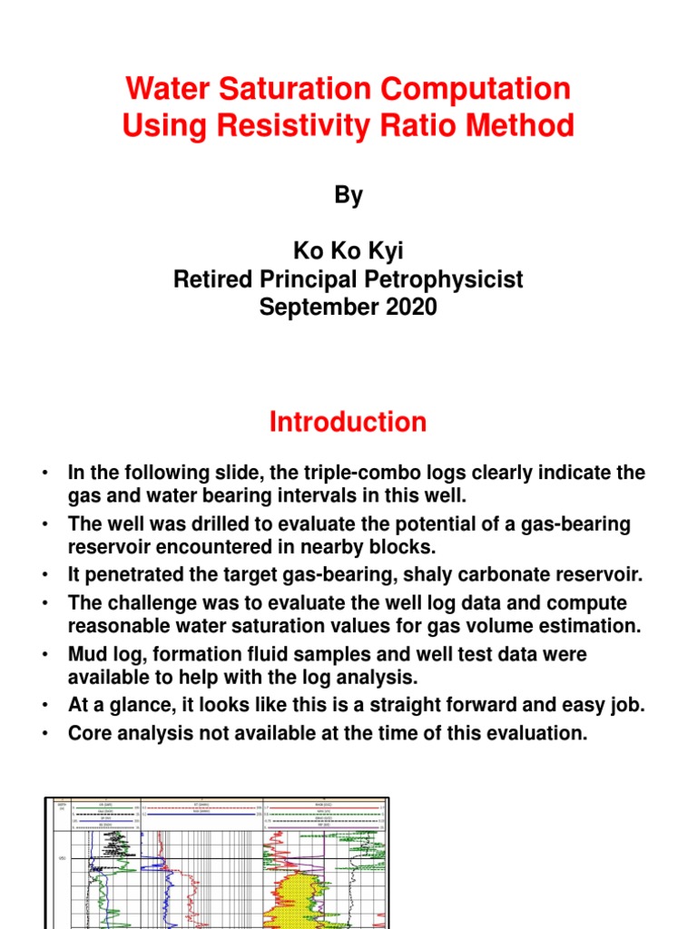 Water Saturation Calculation Methods | PDF | Logarithm | Science
