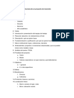 Estructura de Un Proyecto de Inversión PDF