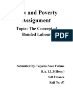 Law and Poverty Assignment: Topic: The Concept of Bonded Labour