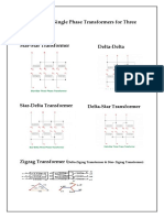 Bank of Three Single Phase Transformers For Three Phase System