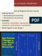 Aging Effects On Hepatic Metabolism: - Metabolic Clearance of Drugs by The Liver May Be Reduced Due To