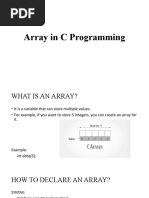 Array in C Programming