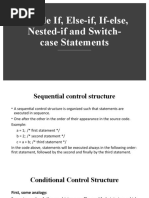 Simple If, Else-If, If-Else, Nested-If and Switch-Case Statements