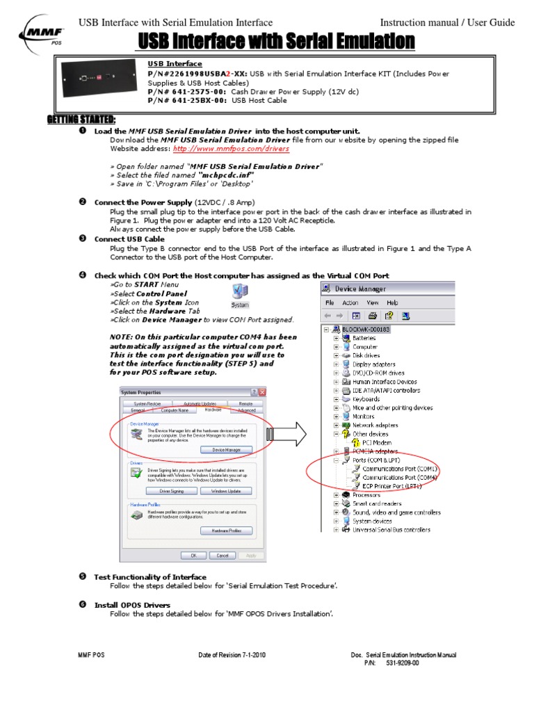 USB Serial Emulation Interface Guide | PDF | Usb | Device Driver