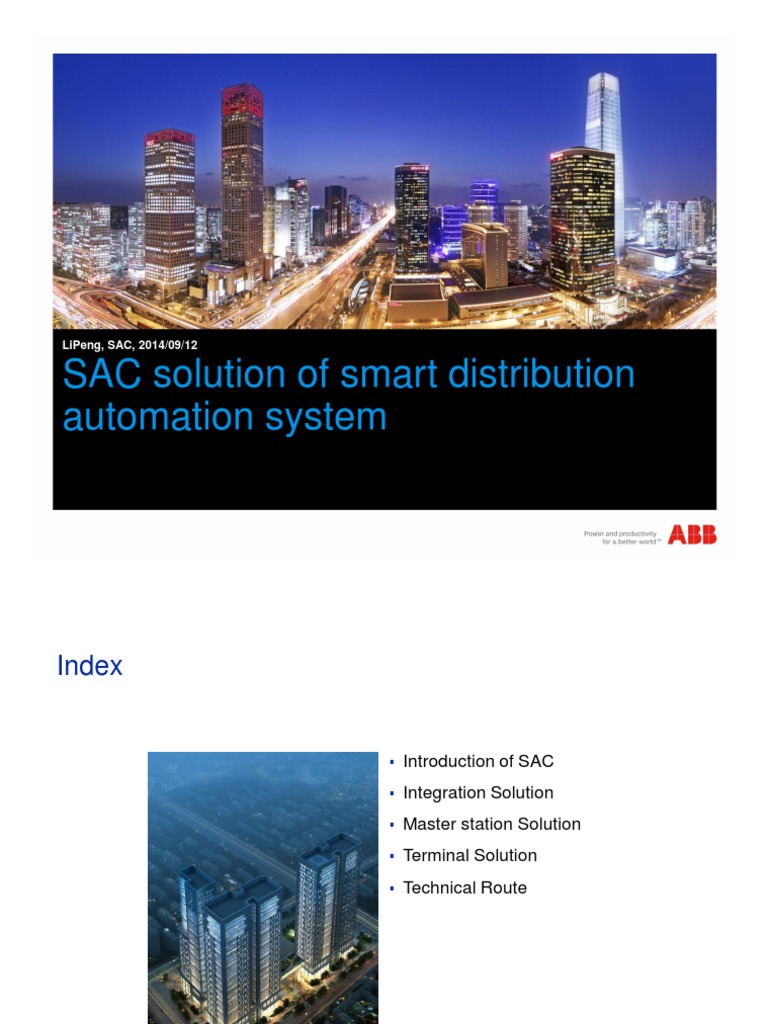 SAC Solution of Smart Distribution Automation System | PDF | Cloud ...