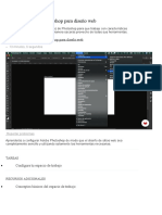 Interfaz de Adobe Photoshop para Diseño Web