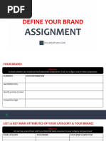 Define Your Brand: Assignment