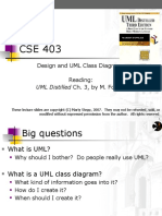 Design and UML Class Diagrams Reading:: UML Distilled Ch. 3, by M. Fowler