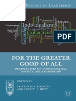 (Jepson Studies in Leadership) Forsyth R. Donelson, Donelson R. Forsyth, Crystal L. Hoyt-For The Greater Good of All - Perspectives On Individualism, Society, and Leadership-Palgrave Macmillan (2011)