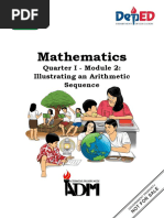 Mathematics: Quarter I - Module 2: Illustrating An Arithmetic Sequence