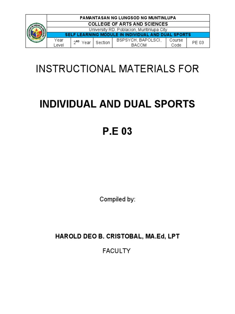 Share PE 3 MODULE 2 | PDF | Track And Field | Long Distance Running