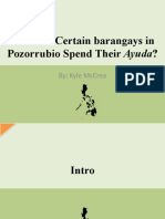 How Did Certain Barangays in Pozorrubio Spend Their Ayuda?: By: Kyle Mccrea
