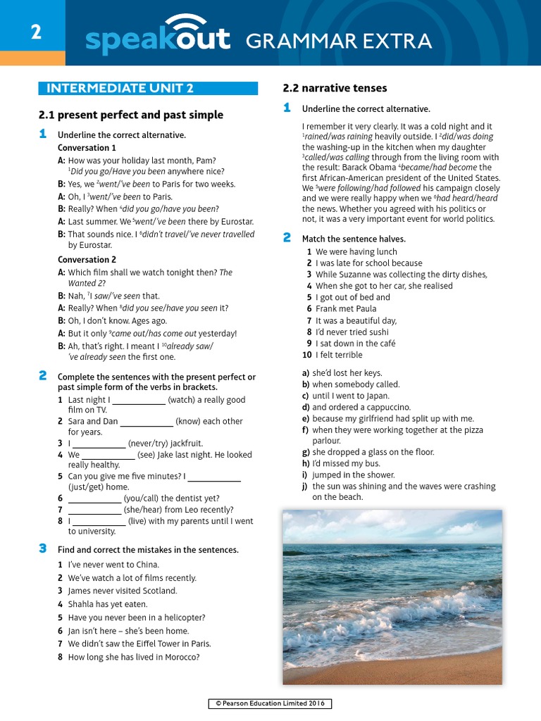 Speakout Grammar Extra Intermediate Unit 2 | PDF