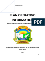Plan Operativo Informatico 2020