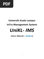 Universiti Kuala Lumpur Intra Management System: Unikl-Ims