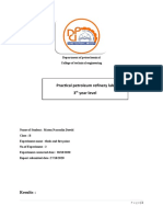 Practical Petroleum Refinery Lab 3 Year Level: Department of Petrochemical College of Technical Engineering