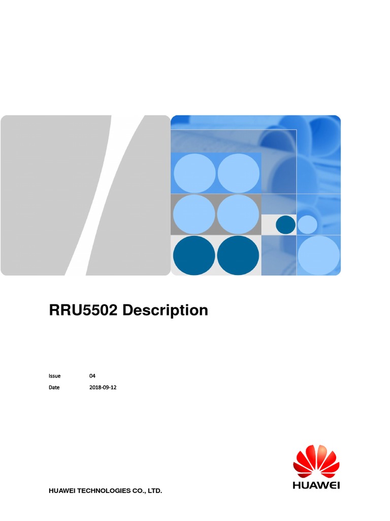 RRU5502 Description: Huawei Technologies Co., LTD | PDF | Lte ...