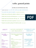 Modal Verbs: General Points: Modal Verbs Are Auxiliary Verbs (They Are Used With Other Main Verbs) - Modal Verbs Are