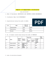 Alumni Monthly Report of Department Coordinator: S.No Name Year of Passing Type of Registration (Online/Offline)