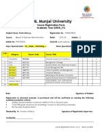 BML Munjal University: Course Registration Form Academic Year: (2020 - 21)