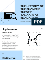 The History of The Phoneme Theory. Schools of Phonology PDF
