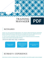 Training Manager Case Study