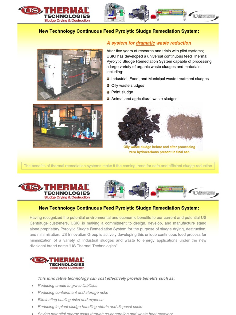 New Technology Continuous Feed Pyrolytic Sludge Remediation System ...