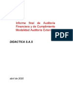 Informe Final Auditoria MODELO 2020-I