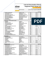 Suggested Stock Guide List: Liste de Préconisation Pièces