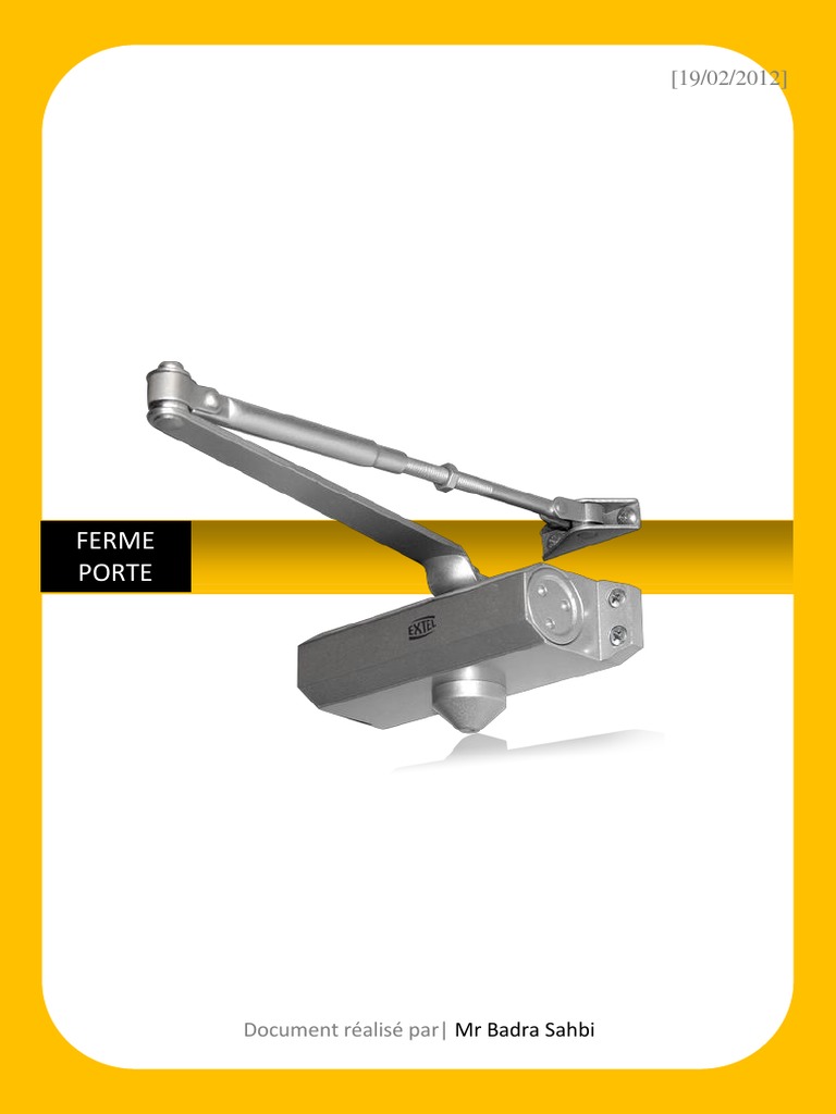 Réglage du FermePorte Groom PDF Biens manufacturés Machine — free download
