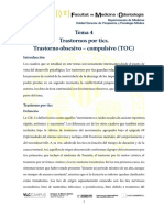 Tema 4. Trastorno Por Tics y Trastorno Obsesivo Compulsivo TOC